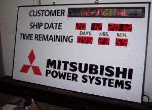 Mitsubishi power Ship Date Digital LED Timers and electronic message board