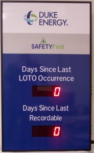 Digital LED Days without an accident and safety display