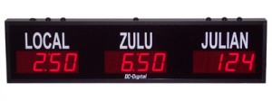 DC-25TZ-2-Julian Digital LED Time Zone Clock Julian Days
