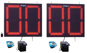 Football Play Clocks Timers Battery operated RF-Wireless Handheld Remote controls