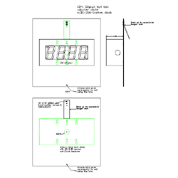 (AD-1) Simplex Analog Wall Clock Back Box Adapter Plate for DC-Digital Displays