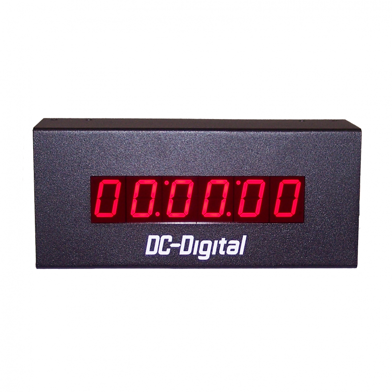 (DC-106N-T-DN-UP-Static) 1.0 Inch, 6 digit, LED Digital, Network Connected, Web Page and/or 3rd Party Controlled, Count Up timer, Countdown Timer, Time of Day Clock and Static Number Display