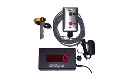 (DC-10C-PKG-SHRT) 1.0 Inch LED Digital Counter, Diffused Reflective Sensor (10 Inch Range) and Mount, and 2-Environmentally Sealed Push-Buttons with Junction Box and 25Ft. of Cabling (SW-RMSS-2-RED-BLK)