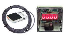 (DC-10T-DN-BCD-FOOT-EOP-NEMA) 1.0 Inch LED, BCD Rotary Switch Set, Foot-Switch Controlled, Digital Countdown Process Timer with EOP Buzzer, NEMA 4X Enclosure