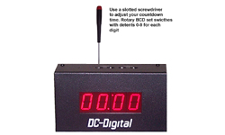(DC-10T-DN-BCD) 1.0 Inch LED Digital, BCD Rotary Switch Set, Multi-Input (PLC-Relay-Switch-Sensor) Controlled, Countdown Timer-Clock