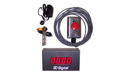 (DC-10T-UP-PKG-SHRT) 1 Inch LED Digital, Process Count Up Timer Package, Includes: Short Range Diffused Photo-Reflective Sensor and Mount (adj. to 10 Inches), 40mm Reset Palm Switch (J-Box, Stainless Cover, 25ft. Cabling) and Power Supply 