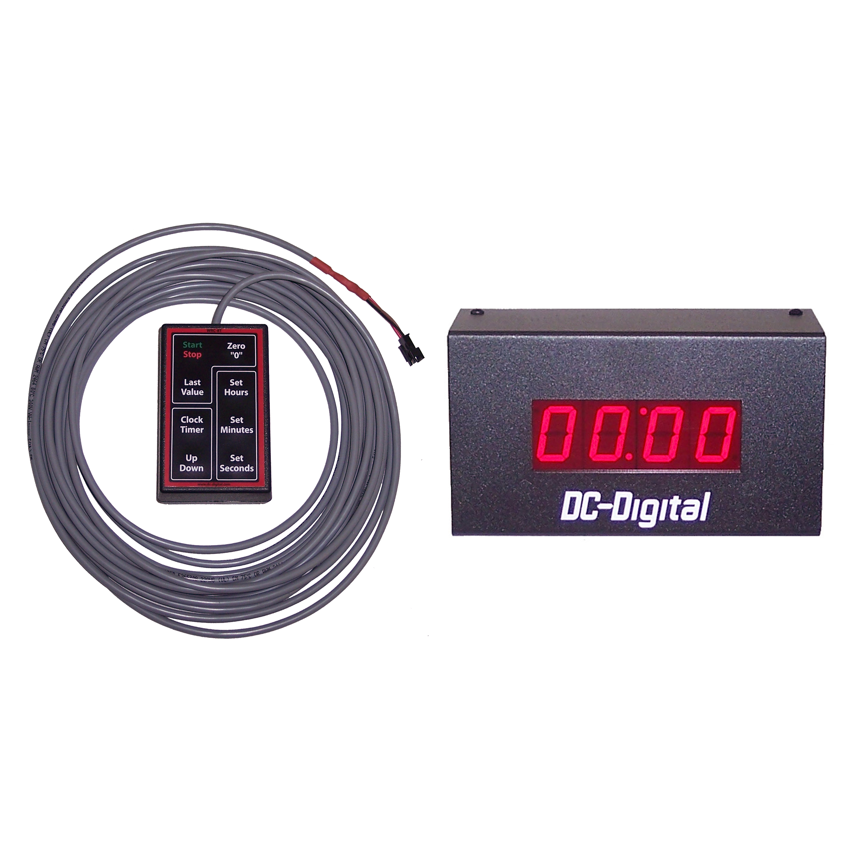 (DC-10UT-WR) 1.0 Inch LED Digital, Multifunction, Wired Handheld Controlled, Count Up timer, Countdown Timer, Time of Day Clock