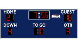(DC-150-FTBL-16x6) Football-Soccer-Lacrosse LED Wireless Controlled Scoreboard (OUTDOOR)