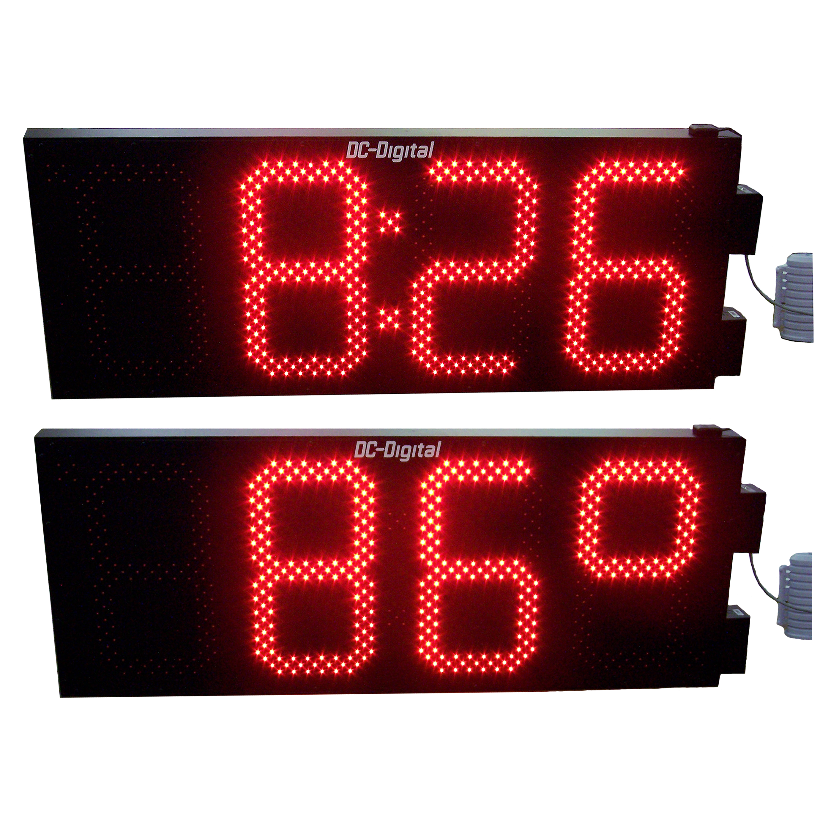 (DC-150-TT-GPS) 15.0 Inch LED Digit, GPS Receiver Synchronization, Atomic Time of Day and Temperature Digital Clock (OUTDOOR)