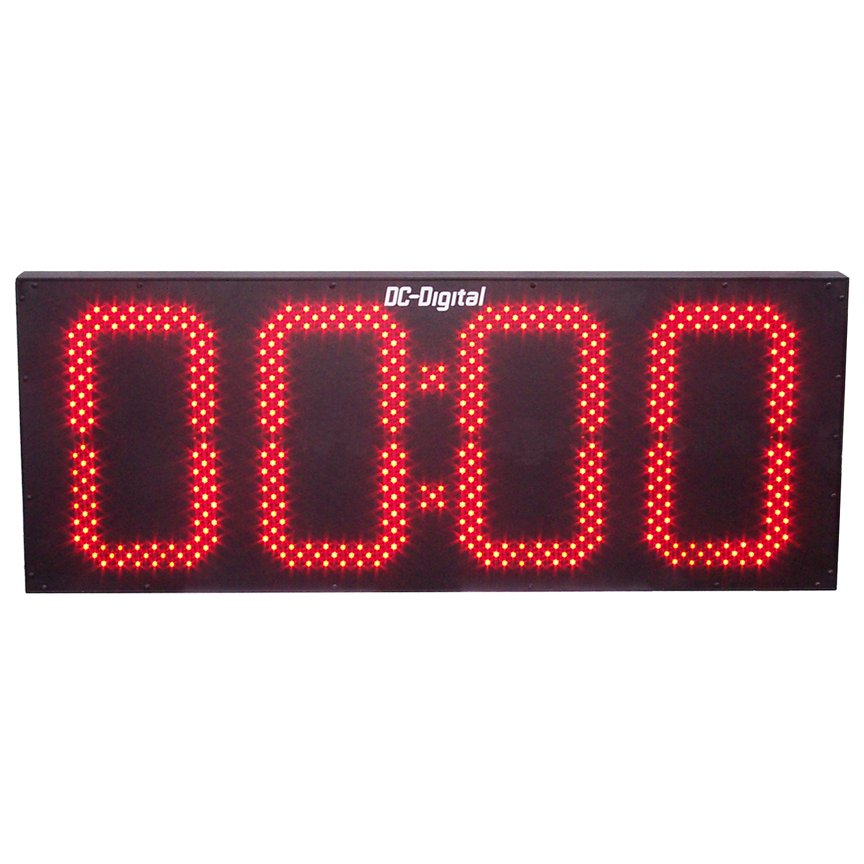 (DC-150N-T-DN-UP-Static) 15 Inch LED Digital, Network Connected, Web Page Controlled, Count Up timer, Countdown Timer, Time of Day Clock and Static Number Display (OUTDOOR)