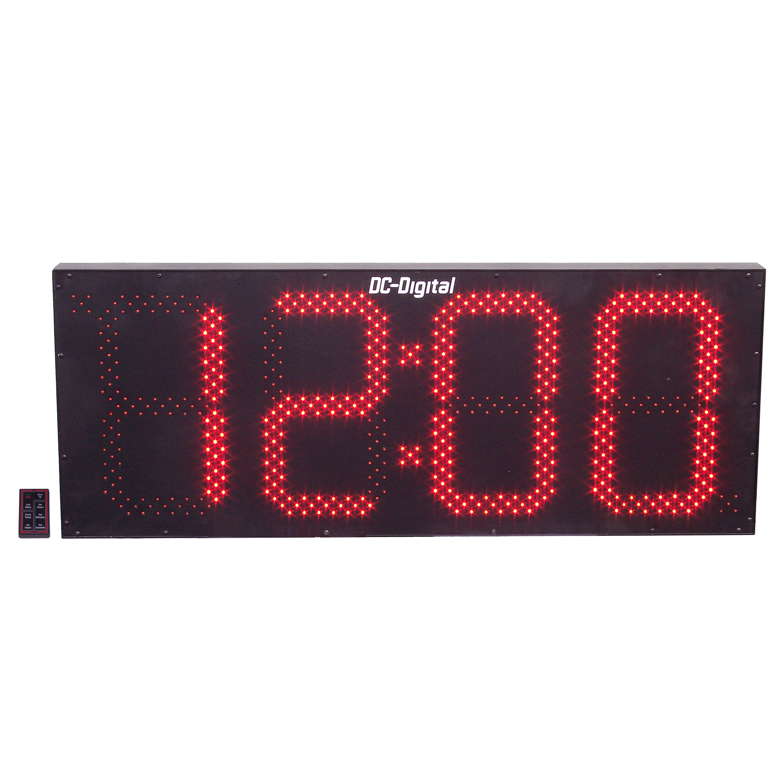 (DC-150UTW-IN) 15.0 Inch LED Digital, Wireless Handheld Controlled, Count Up timer, Countdown Timer, Time of Day Clock (INDOOR)