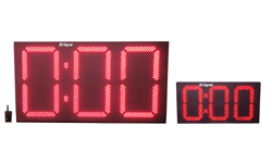 (DC-153-303T-DN-W-PITCH) Baseball-Softball Game-Pitch-Inning Countdown Timer, 15.0 Inch LED Digits and 30.0 Inch LED Digits Wirelessly Synchronized Displays, RF-Wireless Remote Controlled (OUTDOOR)