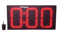 (DC-153T-DN-W-PITCH) Baseball-Softball Pitch Countdown Timer, 15.0 Inch LED Digits, RF-Wireless Remote Controlled (OUTDOOR)