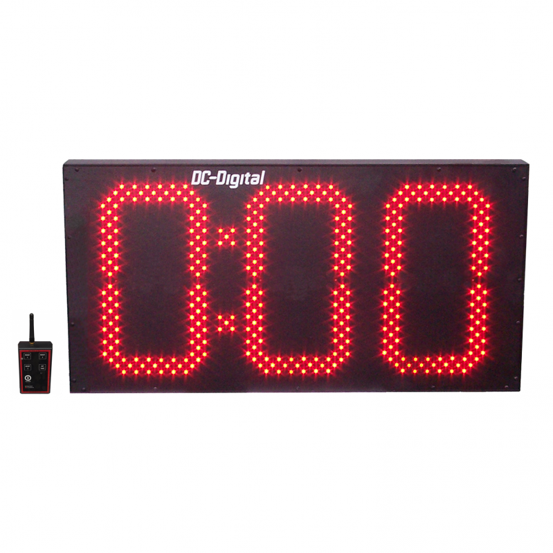 (DC-153T-DN-W-PITCH) Baseball-Softball Pitch Countdown Timer, 15.0 Inch LED Digits, RF-Wireless Remote Controlled (OUTDOOR)