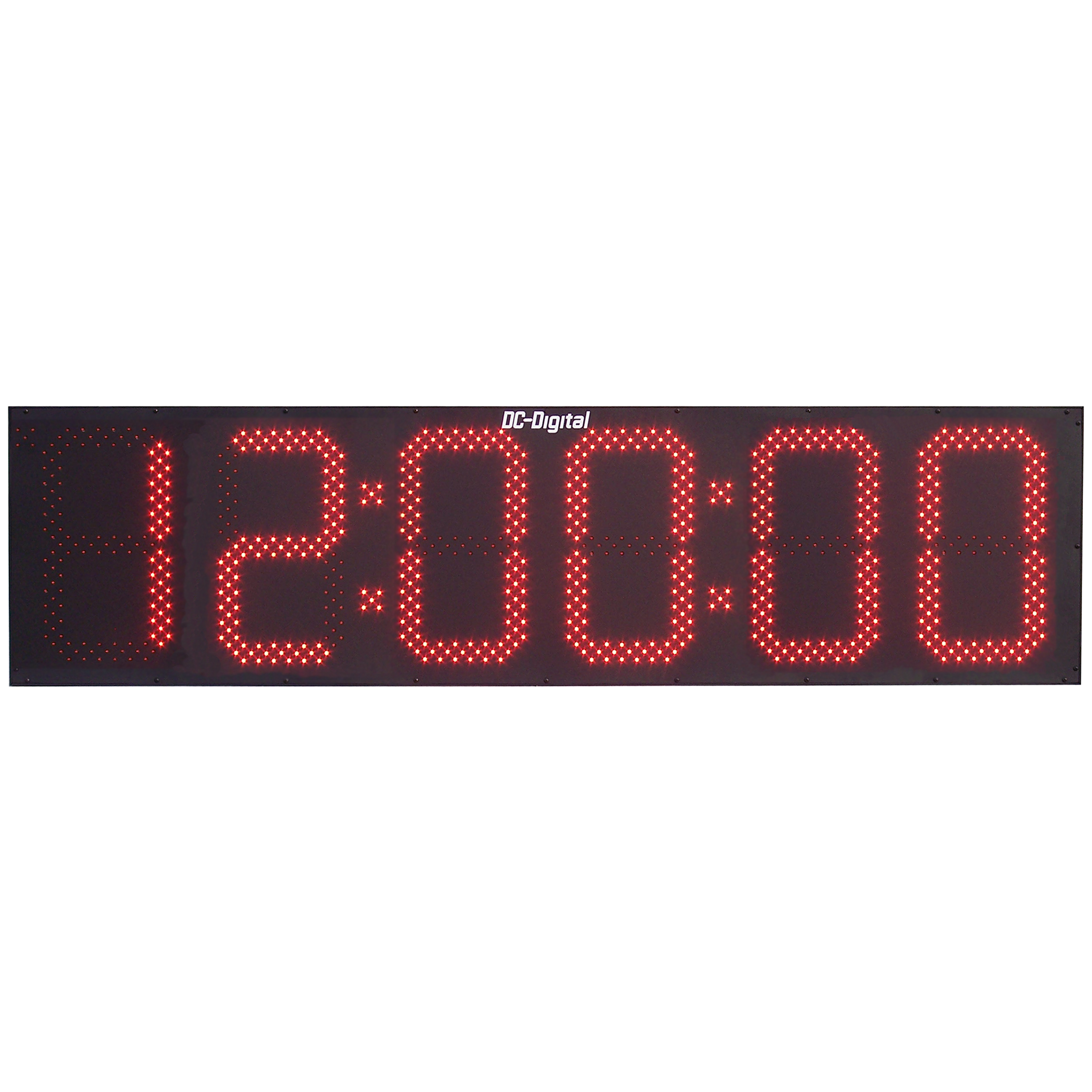 (DC-156-GPS) (6) 15.0 Inch LED Digit (Hours-Minutes-Seconds), GPS Receiver Synchronization, Atomic Time of Day Digital Clock (OUTDOOR)