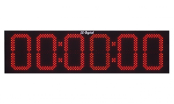 (DC-156N-T-DN-UP-Static-IN) 15.0 Inch, 6 Digit, LED Digital, Network Connected, Web Page or 3rd Party Controlled, Count Up timer, Countdown Timer, Time of Day Clock and Static Number Display (INDOOR)