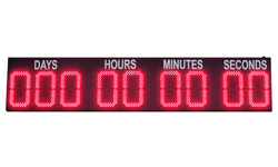 (DC-159T-UP-W) RF Wireless Remote Controlled, Digital Count Up Timer-Clock, 15 Inch Digits, Days, Hours, Minutes, Seconds (OUTDOOR)