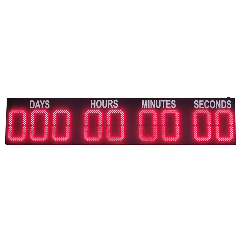 (DC-159T-UP-W) RF Wireless Remote Controlled, Digital Count Up Timer-Clock, 15 Inch Digits, Days, Hours, Minutes, Seconds (OUTDOOR)