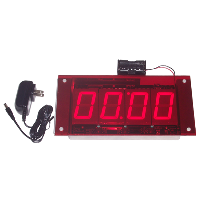 (DC-25-OEM-Clock) Sign Ready, LED Electronic Digital, 12-24 Hour Time of Day Clock (Everything you need to install into your signage, Lens, Mounting Hardware and Back Plate, Power Supply, Electronics and 2.3 Inch LED Digits)