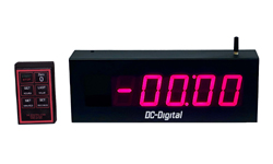 (DC-255T-DN-Neg-W) 2.3 Inch LED, RF-Wireless Controlled, Digital Countdown Timer, with Negative Count Back Up