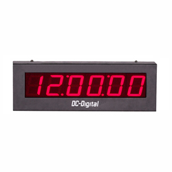 (DC-256N-POE) 2.3 Inch LED, 6 Digit, Network NTP Server Synchronized, Web Page Configurable, POE Powered, Atomic Digital Time of Day Clock