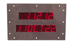 (DC-256ALN-Date-Time-POE-Stainless-Flush) Network NTP Date and Time of Day (HH:MM:SS) Cleanroom Clock, Web Page Configurable, POE Powered, Atomic, 316L Flush Mount Stainless IP-66 Enclosure