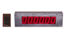 (DC-256T-UP-W-STAINLESS) 2.3 Inch LED Digital, RF-Wireless Handheld Controlled, Count Up Timer, Hours, Minutes, Seconds, IP-66 316L Stainless Gasketed Enclosure
