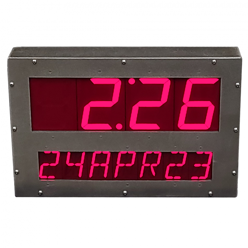 Cleanroom 25AL Date and 4 inch Time of day clock Network NTP POE Stainless