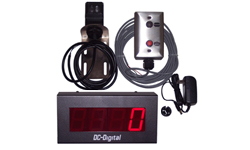 (DC-25C-PKG) 2.3 Inch LED Digital Counter, Diffused Reflective Sensor (10ft. Range) and Mount, and 2-Environmentally Sealed Push-Buttons with Junction Box and 25Ft. of Cabling (SW-RMSS-2-RED-BLK)