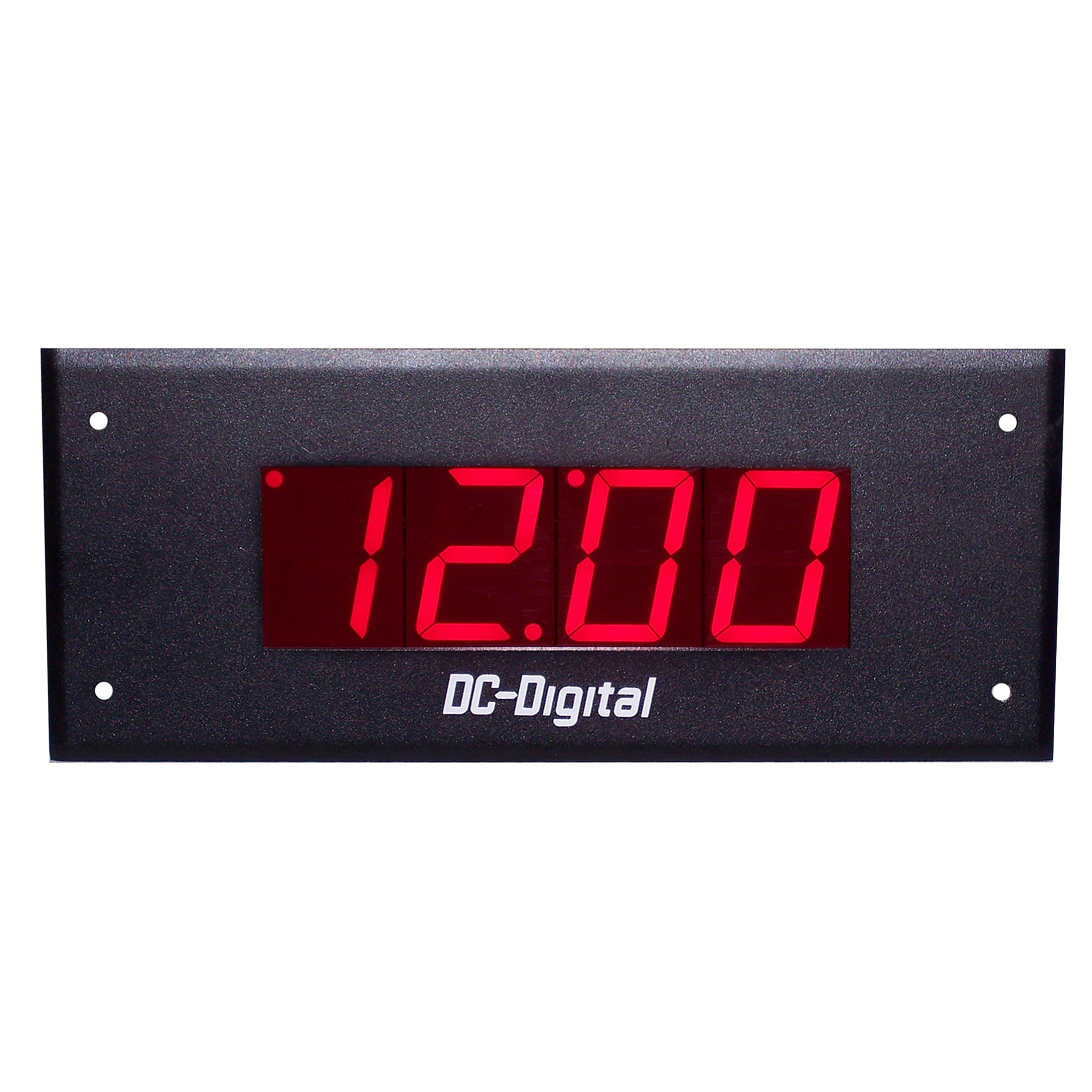 (DC-25N-POE-Flush-Stainless) Cleanroom, Operating Room, NTP-Network POE Powered, Digital LED Atomic Clock, 2.3 Inch LED Digits, 316L Stainless Steel IP-66 Flush Mount Enclosure