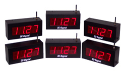 (DC-25N-W-System-Bundle) 2.3 Inch LED, Network NTP Server Synchronized, Web Page Configurable, Atomic Digital Time of Day Master Clock with (5)x(DC-25-W-System) 2.3 Inch LED, 900Mhz Wireless Data Synchronized, Store and Forward, Secondary Digital Time of Day Clocks (DC-25N-W-System-Bundle) 2.3 Inch LED, Network NTP Server Synchronized, Web Page Configurable, Atomic Digital Time of Day Master Clock with (5)x(DC-25-W-System) 2.3 Inch LED, 900Mhz Wireless Data Synchronized, Store and Forward, Secondary Digital Time of Day Clocks