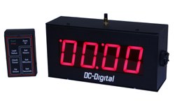 (DC-25UTW-DS) Double Sided, 2.5 Inch LED Digital, Wireless Handheld Controlled, Count Up Timer, Countdown Timer and Time of Day Clock, Public Speaker, Council Chamber, Courtroom Timer