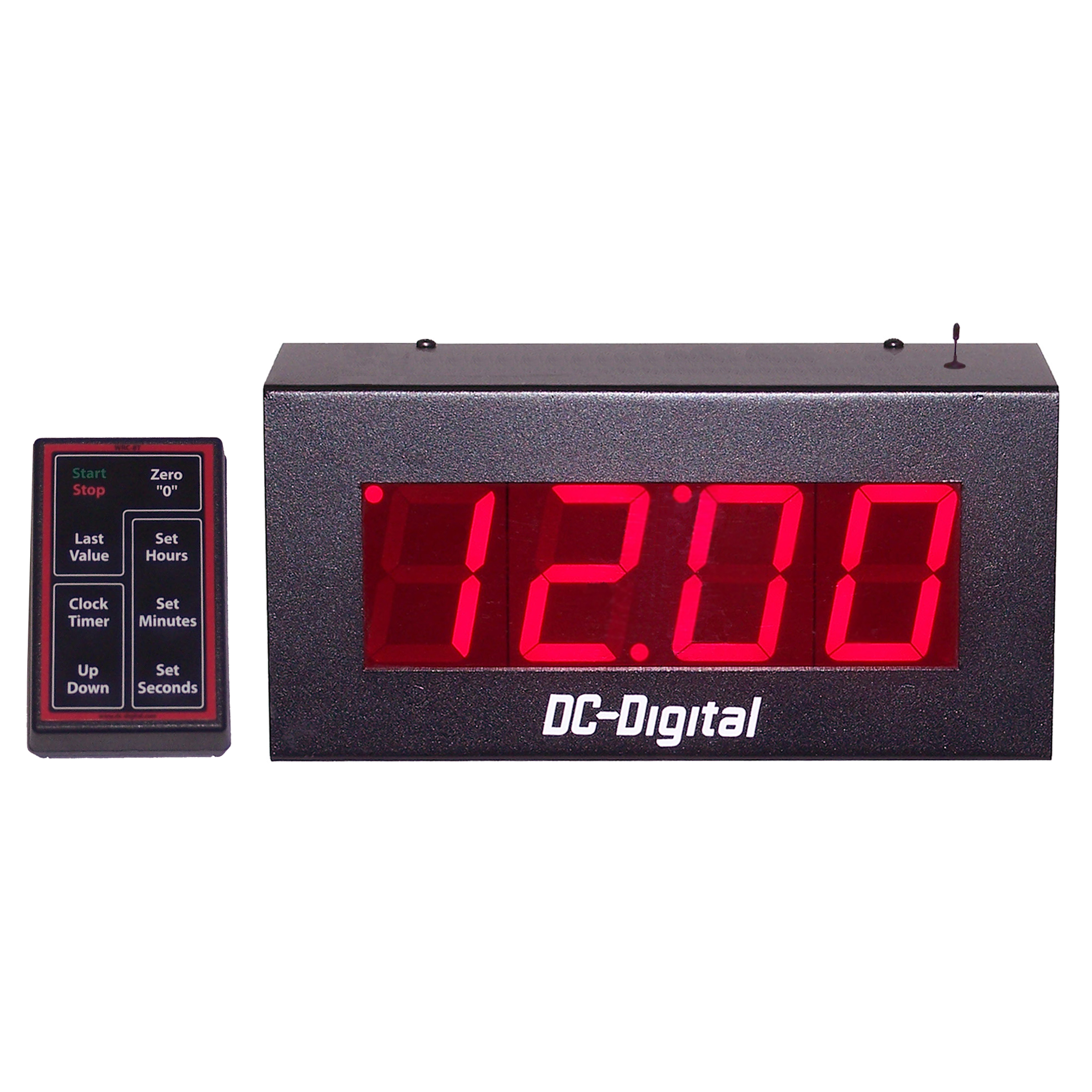 (DC-25UTW) 2.5 Inch LED Digital, Wireless Handheld Controlled, Count Up timer, Countdown Timer, Time of Day Clock