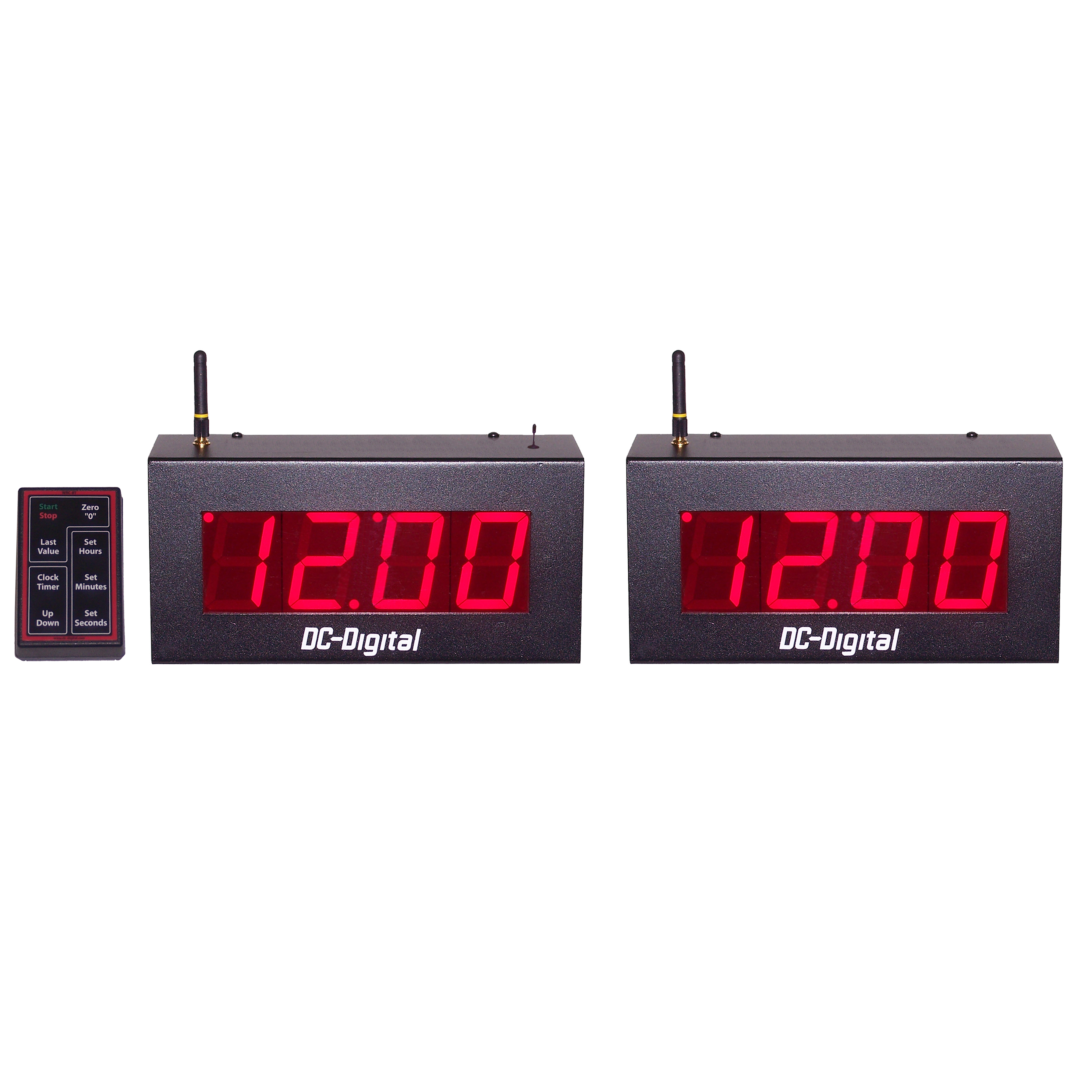 (DC-25UTW-SYSTEM-W) 2.3 Inch LED, Multi-Function Master-Secondary Wireless Controlled Synchronized Timer System