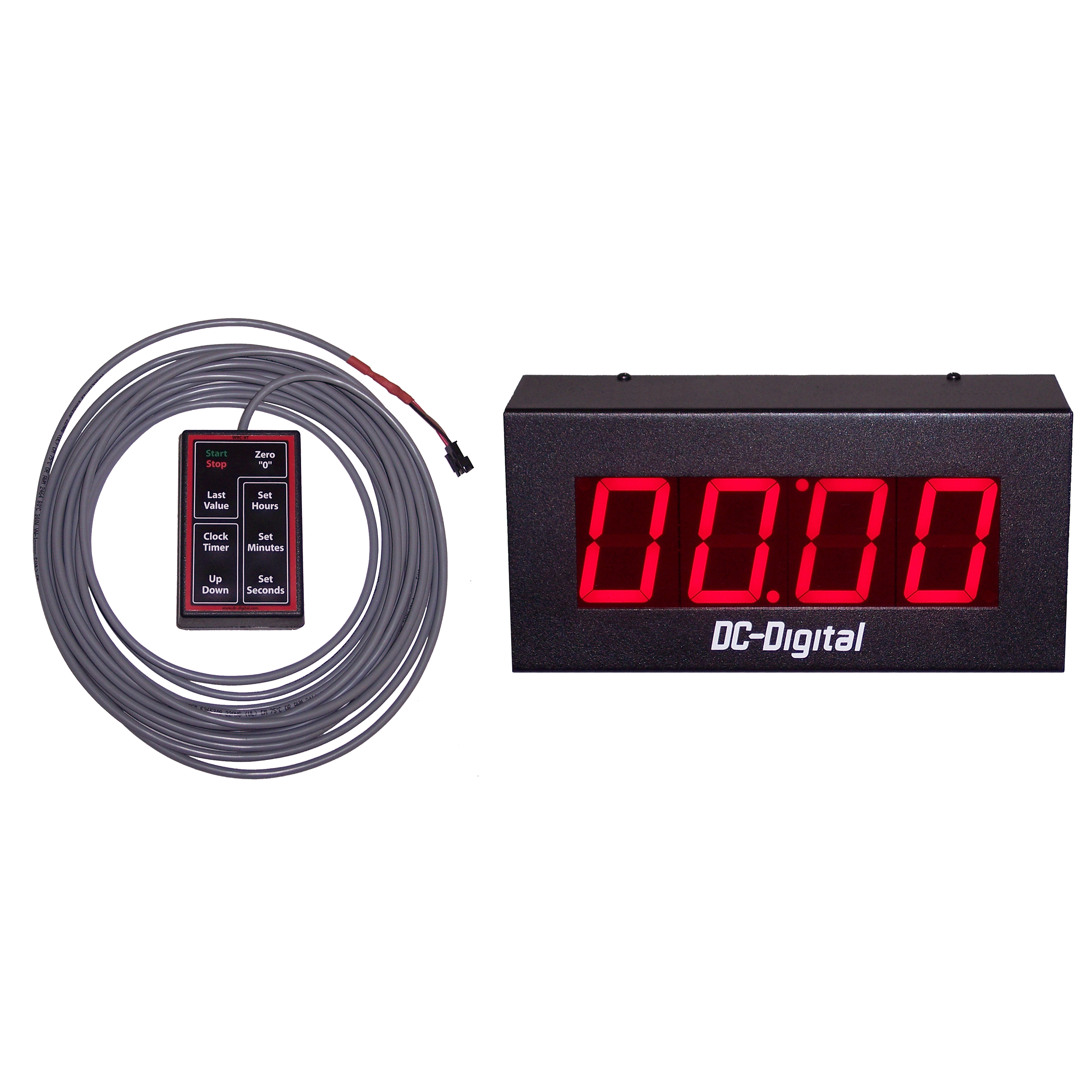 (DC-150UTW) 15.0 Inch LED Digital, Wireless Handheld Controlled, Count Up  timer, Countdown Timer, Time of Day Clock (OUTDOOR)