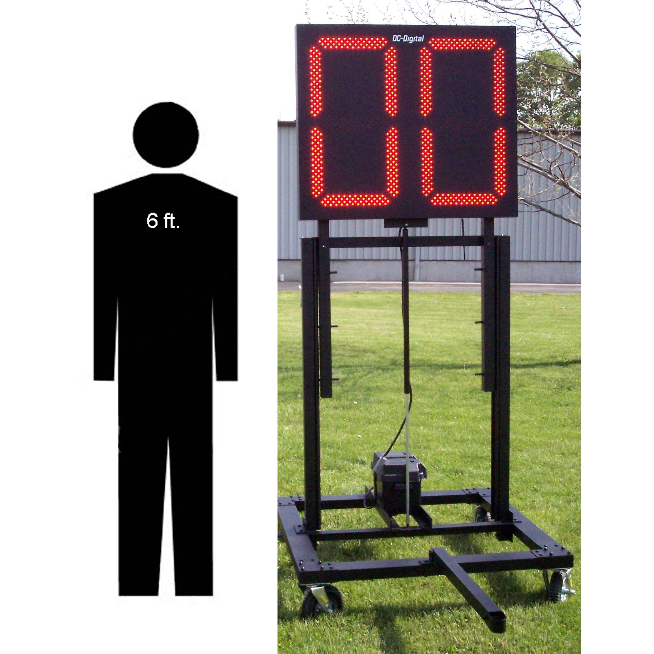 (DC-300PB) Baseball-Softball Clock-Timers with Carts, Battery Operated ...