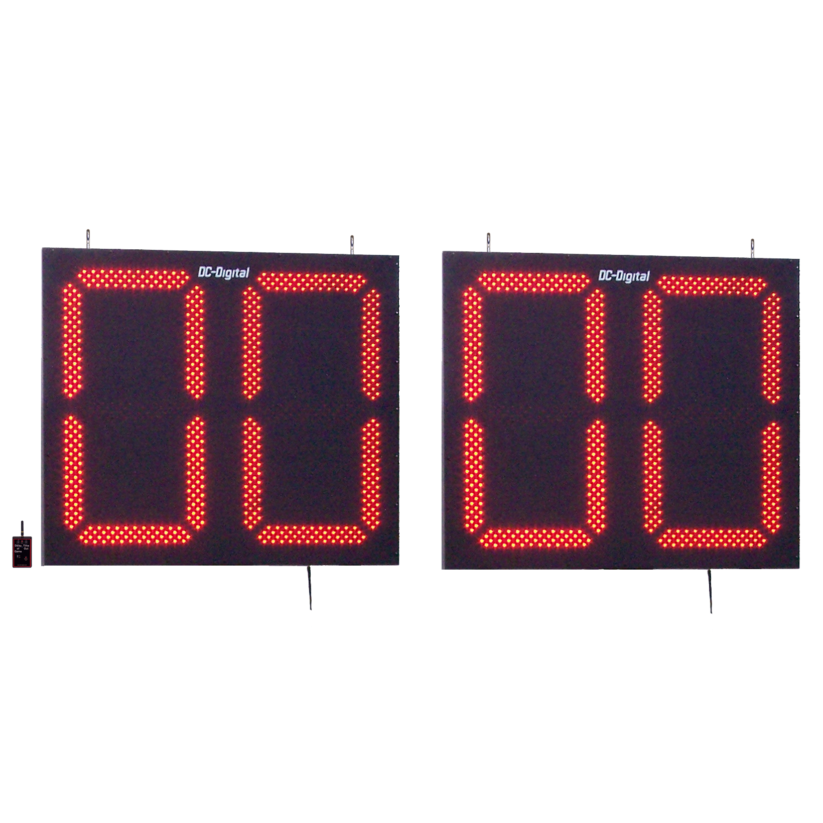 (DC-300P-S-120) 30 Inch LED Digital, Stationary Football Play Clock-Delay of Game Timers, 120 VAC Powered, RF-Wireless Controlled (Complete Set)