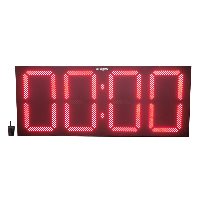 (DC-300T-DN-W-PITCH) 4 Digit, Minutes and Seconds Baseball-Softball Pitch Countdown Timer, 30 Inch LED Digits, RF-Wireless Remote Controlled (OUTDOOR)