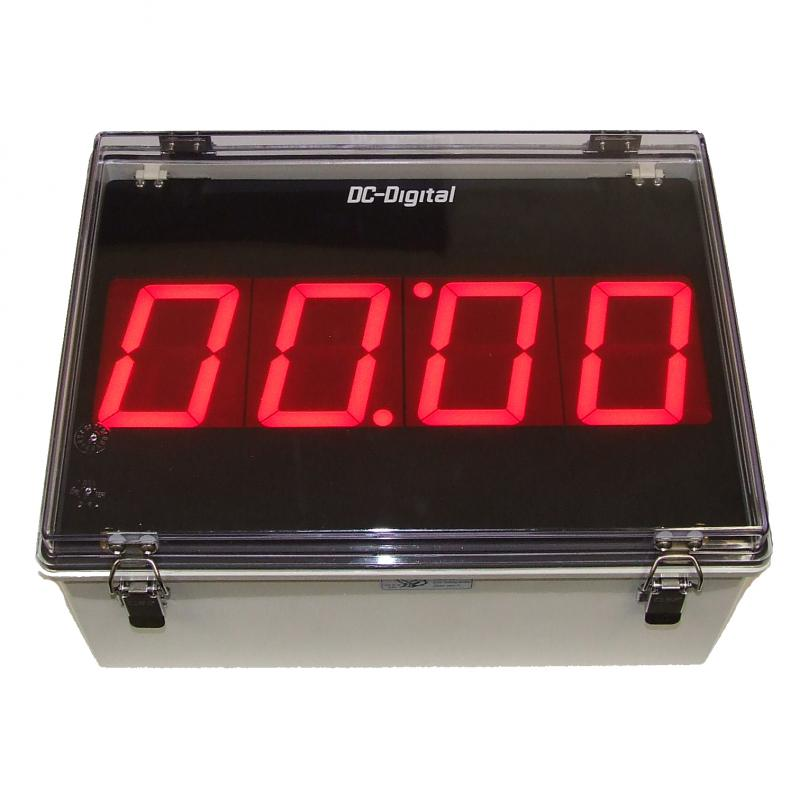 (DC-40T-DN-BCD-NEMA) 4 Inch LED Digital, BCD Rotary Switch Set, Multi-Input (PLC-Relay-Switch-Sensor) Controlled, Countdown Timer-Clock, Nema 4,4X,6,6P,12,12K & IP66 Enclosure