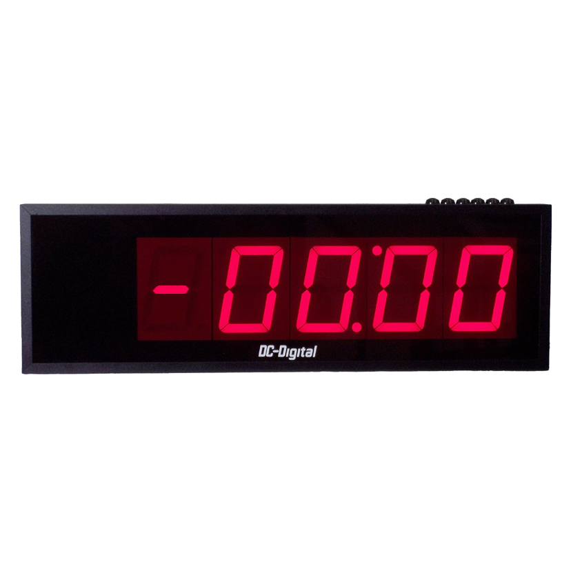 (DC-405T-DN-Neg) 4 Inch LED, Push-Button Controlled, Digital Countdown Timer, with Negative Count Back Up