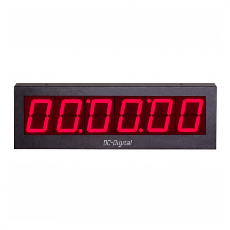 (DC-406T-UP-TERM) LED Digital Count Up Timer, allows PLC, Switch, Sensor, Relay Inputs, 4 Inch Digits, Hours, Minutes, Seconds