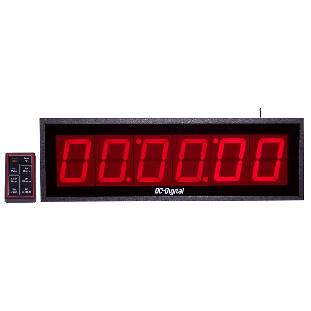 (DC-406UTW) 4.0 Inch LED, RF-Wireless Controlled, Count Up, Countdown Timer, Time-of-Day Clock, Hours, Minutes, Seconds