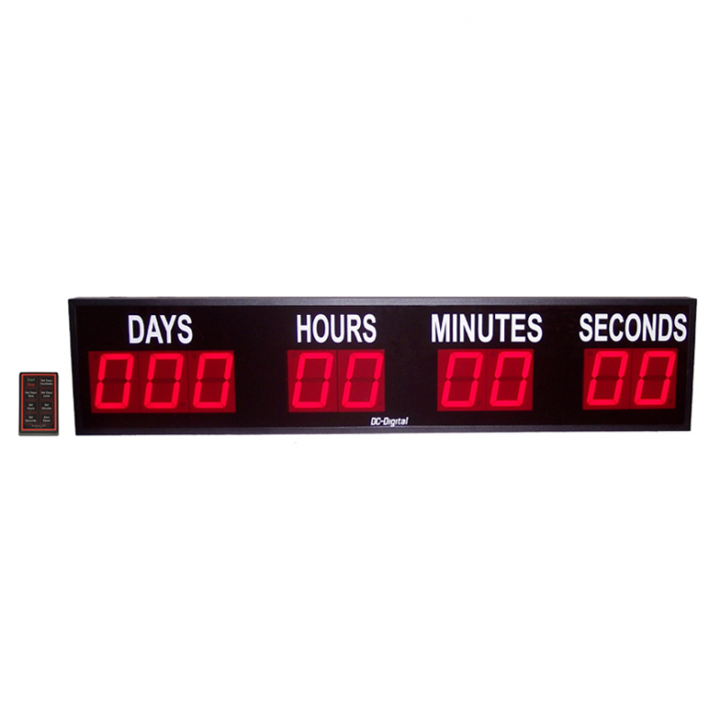 (DC-409T-DN-W) 4.0 Inch LED Digital, RF-Wireless Handheld Controlled, Countdown to a Special Event Timer, Days, Hours, Minutes, Seconds