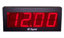(DC-40N-POE) 4.0 Inch LED, Network NTP Server Synchronized, Web Page Configurable, POE Powered, Atomic Digital Time of Day Clock