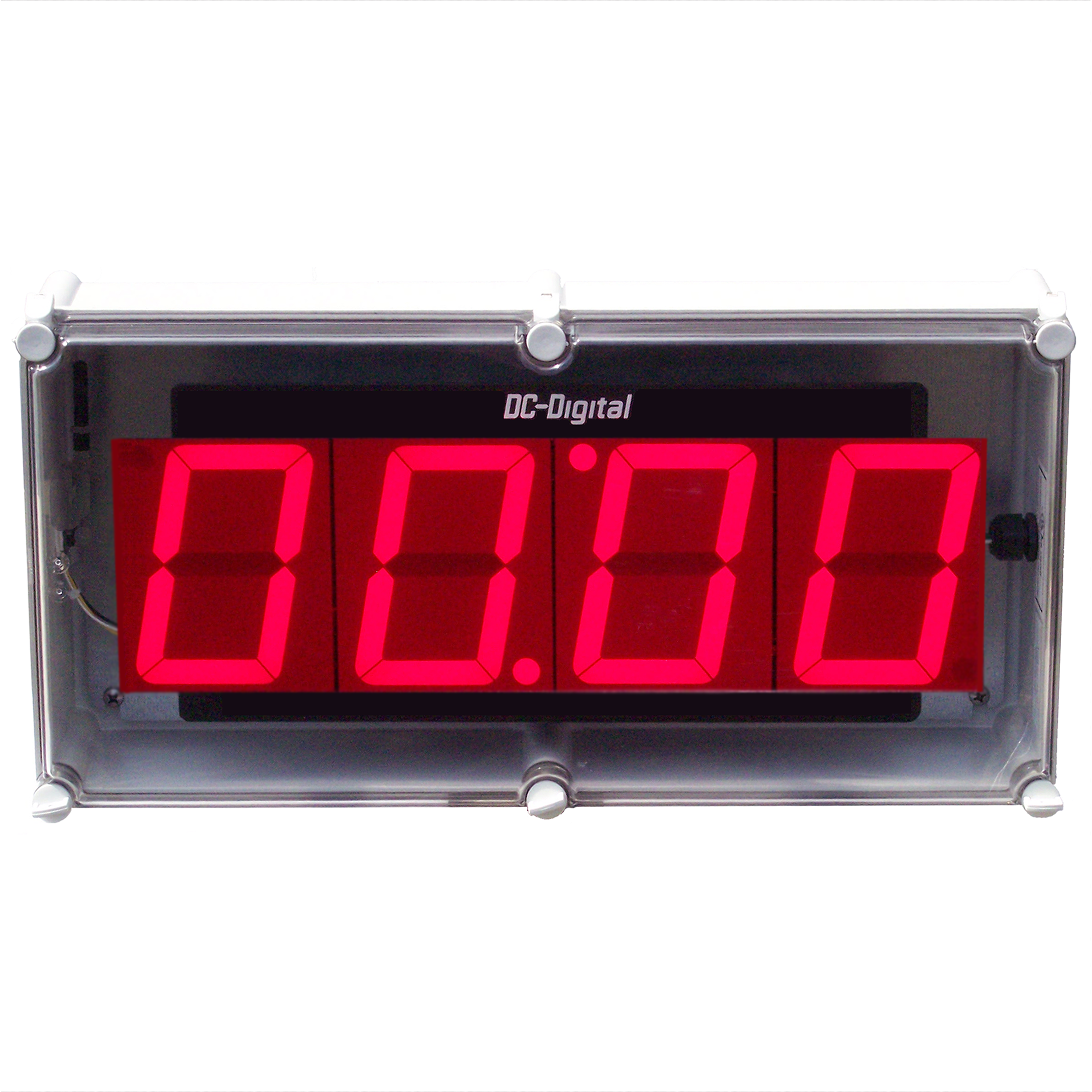(DC-40T-DN-BCD-NEMA) 4 Inch LED Digital, BCD Rotary Switch Set, Multi-Input (PLC-Relay-Switch-Sensor) Controlled, Countdown Timer-Clock, Nema 4,4X,6,6P,12,12K & IP66 Enclosure