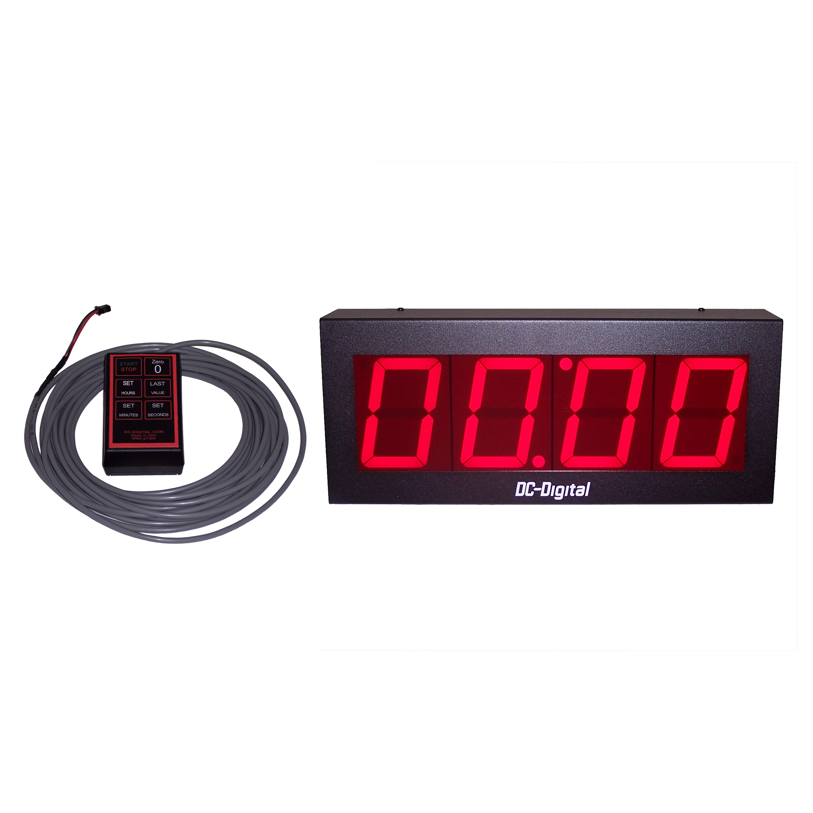 (DC-40T-DN-WR) 4.0 Inch LED, Wired Remote Controlled, Digital Countdown  Timer
