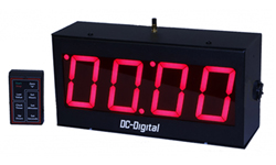 (DC-40UTW-DS) Double Sided, 4.0 Inch LED Digital, Wireless Handheld Controlled, Count Up Timer, Countdown Timer and Time of Day Clock, Public Speaker, Council Chamber, Courtroom Timer