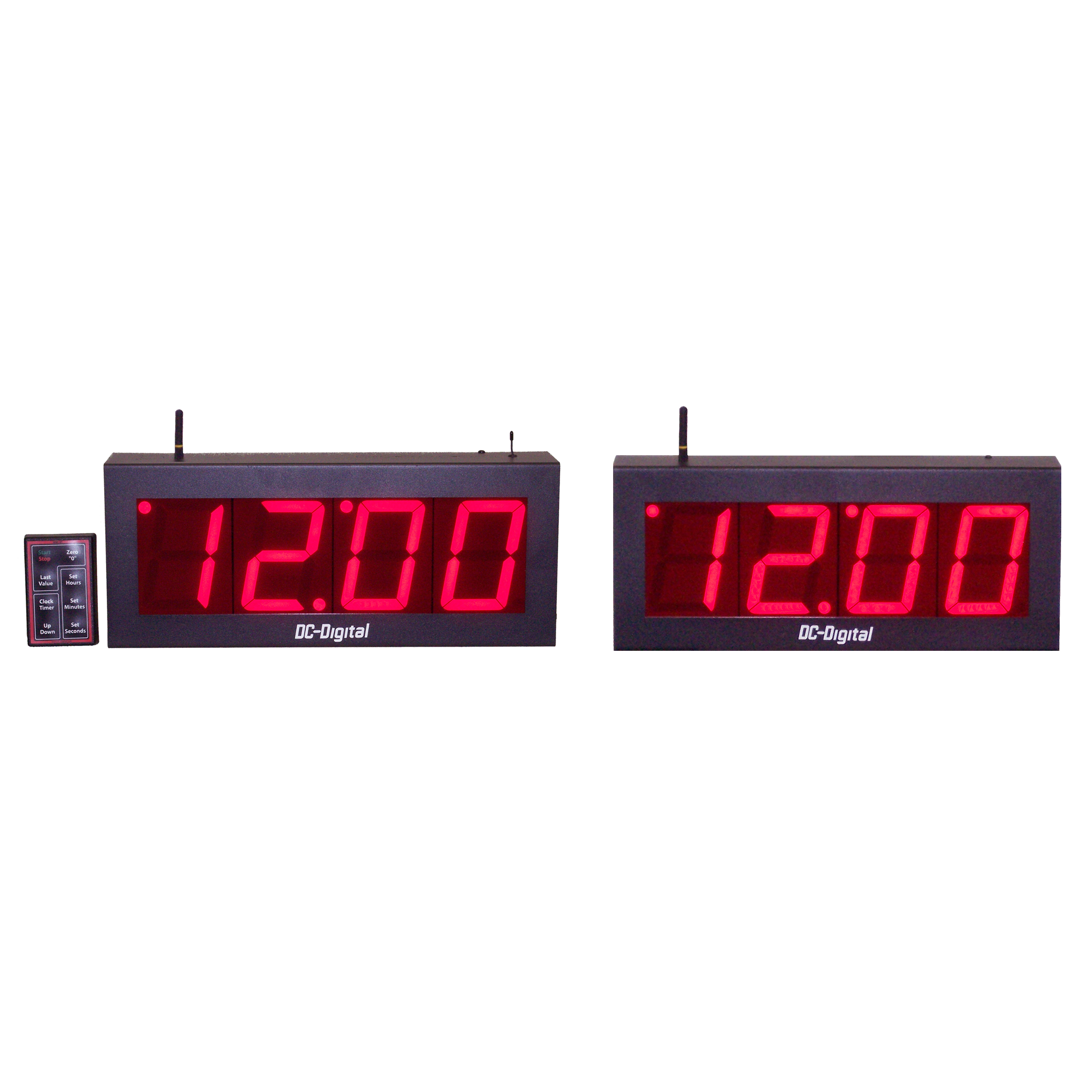 (DC-40UTW-SYSTEM-W) 4 Inch LED, Multi-Function Master-Secondary Wireless Controlled Synchronized Timer System