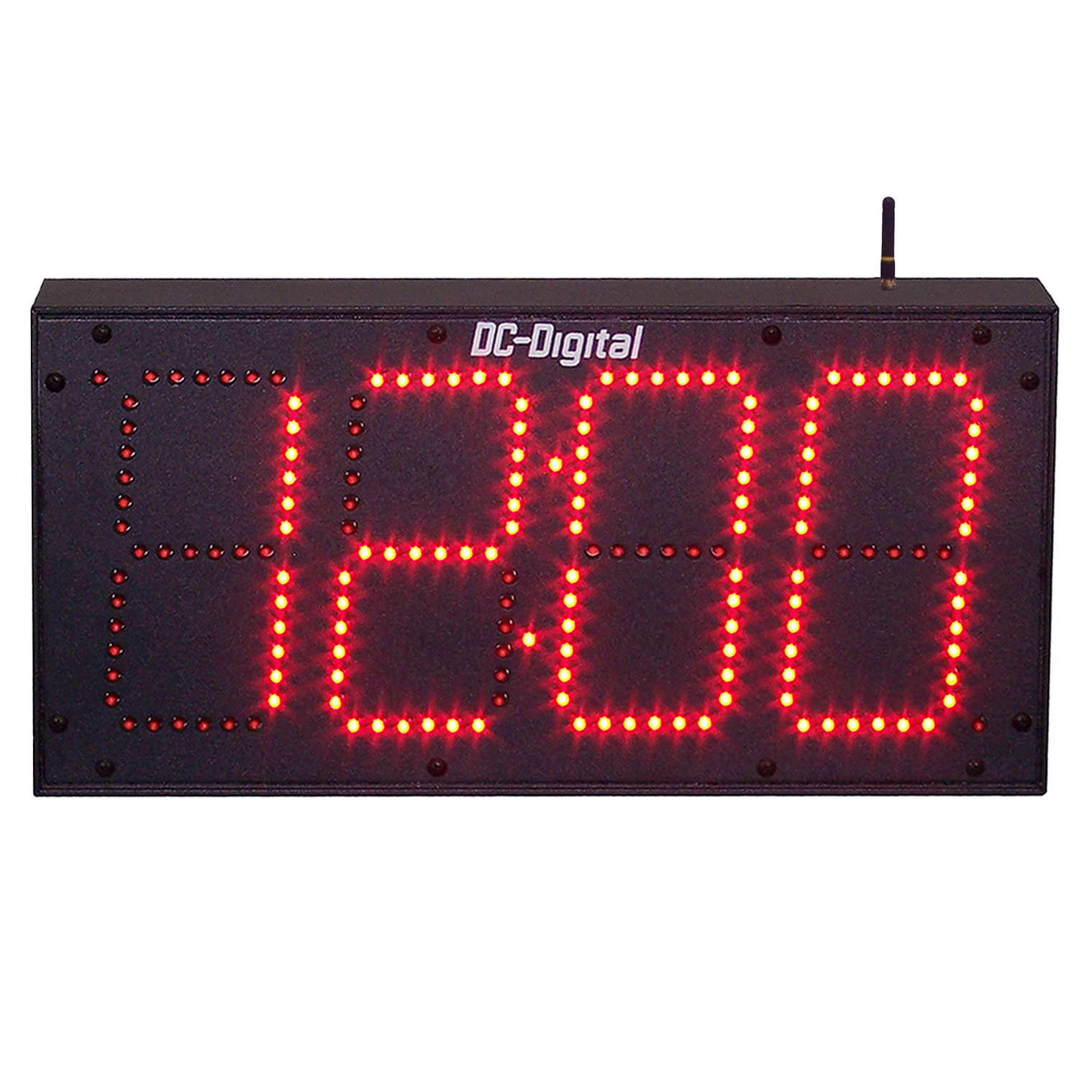 (DC-60-W-System-IN) 6.0 Inch LED Digital, RF-Wireless Synchronized System, Time of Day Clock, with Store and Forward (INDOOR)