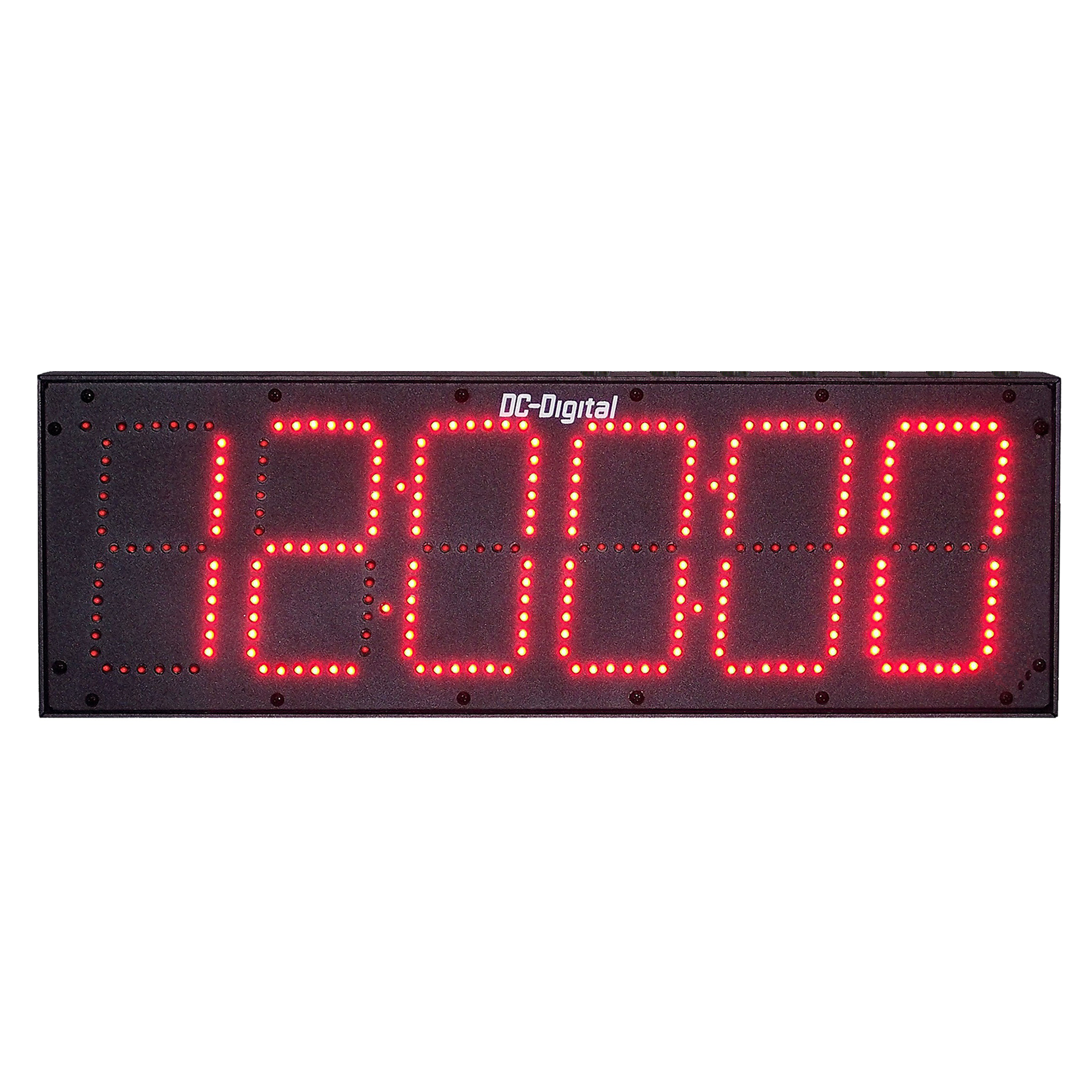 (DC-606N) 6.0 Inch LED, 6 Digit, Network NTP Server Synchronized, Web Page Configurable, Atomic Digital Time of Day Clock (OUTDOOR)
